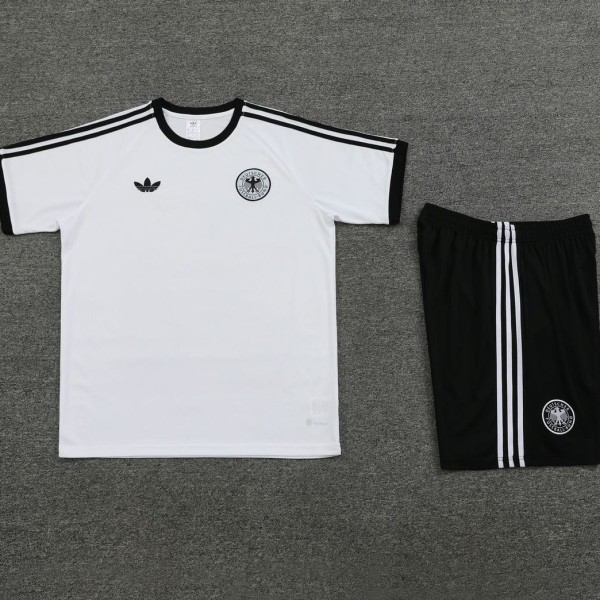 2024 Germany White Training Shorts Suit