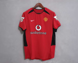 2002/04 Man Utd Home Red Retro Soccer jersey