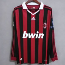 2009/10 ACM Home Red Retro Long Sleeve Soccer jersey