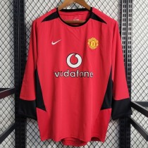 2002/04 Man Utd Home Red Retro Soccer jersey