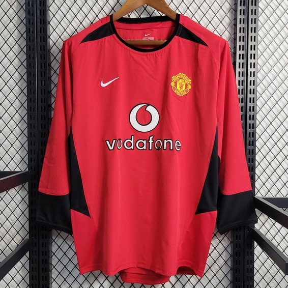 2002/04 Man Utd Home Red Retro Soccer jersey