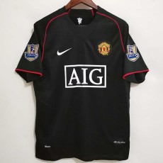 2007/08 Man Utd Away Black Retro Soccer jersey