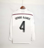 2014/15 R MAD Home White Retro Long Sleeve Soccer jersey