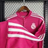 2014/15 R MAD Away Pink Retro Long Sleeve Soccer jersey