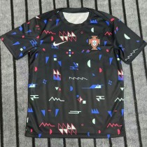 2024 Portugal Black Training Shirts