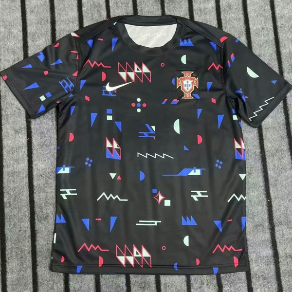 2024 Portugal Black Training Shirts