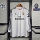 2013/14 R MAD Home White Retro Long Sleeve Soccer jersey