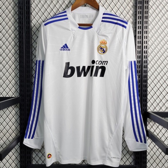 2010/11 R MAD Home White Retro Long Sleeve Soccer jersey