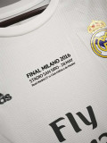 2015/16 R MAD Home White Retro Long Sleeve Soccer jersey