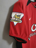 2002/04 Man Utd Home Red Retro Soccer jersey