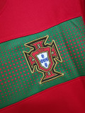 2010 Portugal Home Red Retro Soccer jersey