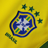 2002 Brazil Home Yellow Retro Soccer jersey