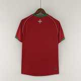 2006 Portugal Home Red Retro Soccer jersey