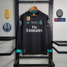 2017/18 R MAD Away Black Retro Long Sleeve Soccer jersey