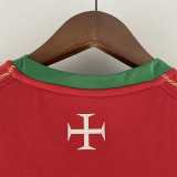 2006 Portugal Home Red Retro Soccer jersey