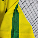 2002 Brazil Home Yellow Retro Soccer jersey