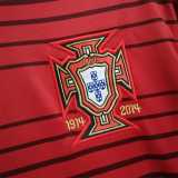 2014 Portugal Home Red Retro Soccer jersey