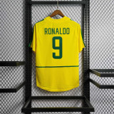 2002 Brazil Home Yellow Retro Soccer jersey
