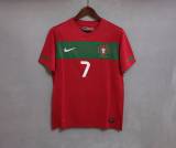 2010 Portugal Home Red Retro Soccer jersey