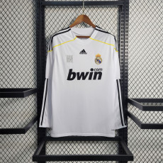 2009/10 R MAD Home White Retro Long Sleeve Soccer jersey