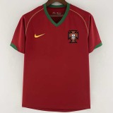 2006 Portugal Home Red Retro Soccer jersey