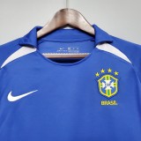 2002 Brazil Away Blue Retro Soccer jersey