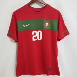 2010 Portugal Home Red Retro Soccer jersey