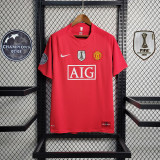 2007/08 Man Utd Home Red Retro Soccer jersey