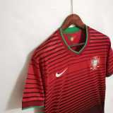 2014 Portugal Home Red Retro Soccer jersey