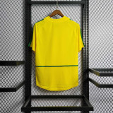 2002 Brazil Home Yellow Retro Soccer jersey