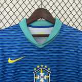 2024 Brazil Away Blue Fans Soccer jersey