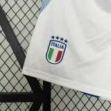 2024 Italy Home White Fans Soccer Shorts