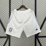 2024 Italy Home White Fans Soccer Shorts