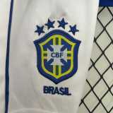 2002 Brazil Away Blue Retro Kids Soccer jersey
