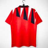 1991 England Away Red Retro Soccer jersey