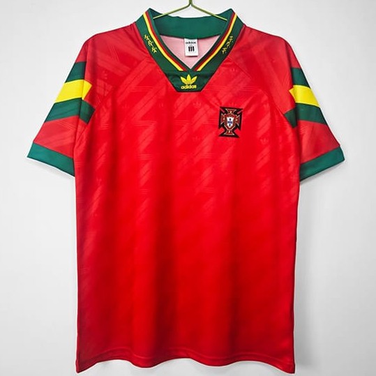 1992 Portugal Home Red Retro Soccer jersey