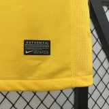 2010 Brazil Home Yellow Retro Soccer jersey