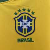 2010 Brazil Home Yellow Retro Soccer jersey