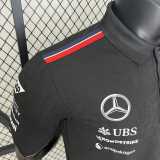2024 Mercedes F1 Black Polo Racing Suit