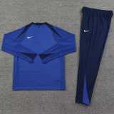 2024 Dark Blue Half Pull Tracksuit