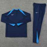 2024 Dark Blue Half Pull Tracksuit