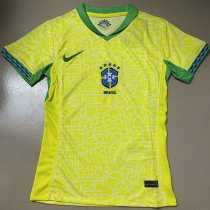 2024 Brazil Home Yellow Fans Women Soccer jersey