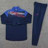 2024 Dark Blue Half Pull Tracksuit