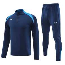 2024 Dark Blue Half Pull Tracksuit