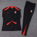 2024 Portugal Black Half Pull Tracksuit