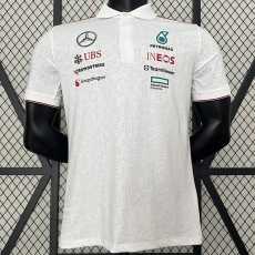 2024 Mercedes F1 White Polo Racing Suit