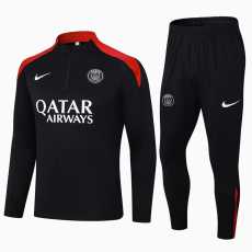 2024/25 PSG Black Half Pull Tracksuit