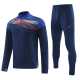2024 Dark Blue Half Pull Tracksuit