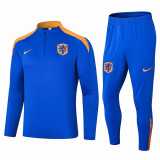 2024 Netherlands Blue Half Pull Tracksuit