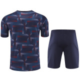 2024 England Dark Blue Training Shorts Suit